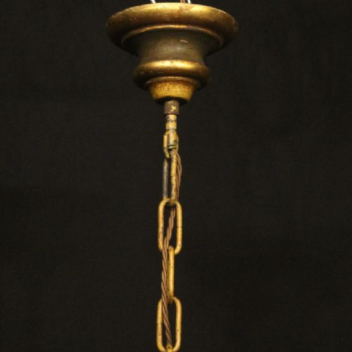 FLORENTINE 6 LIGHT POLYCHROME ANTIQUE CHANDELIER - ADDITIONAL PHOTO 9
