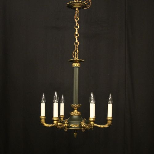 FRENCH LATE 19TH C EMPIRE 6 LIGHT CHANDELIER - ADDITIONAL PHOTO 1