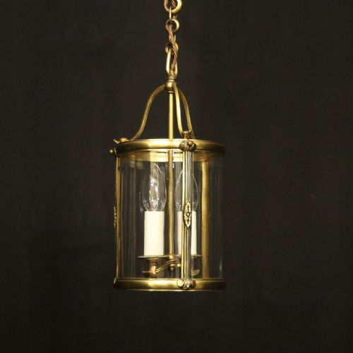french gilded bronze twin arm antique lantern - CATEGORY: ANTIQUE LIGHTING - DATED 1920