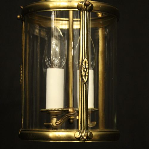 FRENCH GILDED BRONZE TWIN ARM ANTIQUE LANTERN - ADDITIONAL PHOTO 3