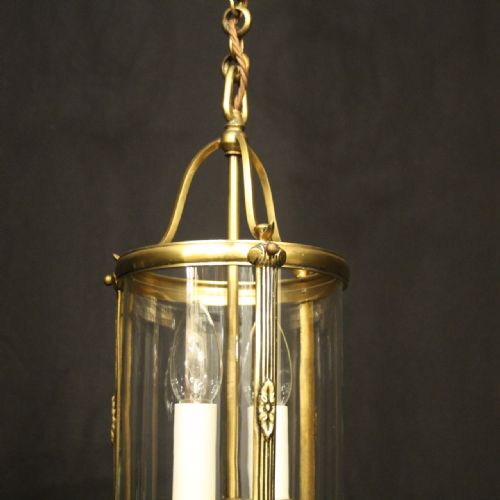 FRENCH GILDED BRONZE TWIN ARM ANTIQUE LANTERN - ADDITIONAL PHOTO 4