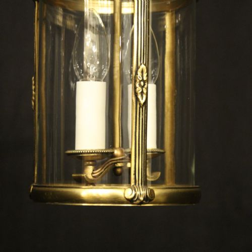 FRENCH GILDED BRONZE TWIN ARM ANTIQUE LANTERN - ADDITIONAL PHOTO 6