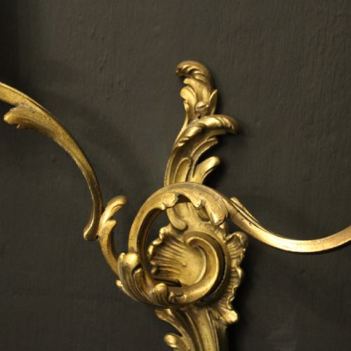 FRENCH SET OF 4 GILDED ANTIQUE WALL LIGHTS - ADDITIONAL PHOTO 5