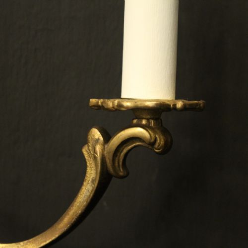 FRENCH SET OF 4 GILDED ANTIQUE WALL LIGHTS - ADDITIONAL PHOTO 6
