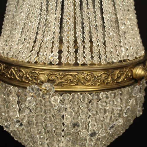 FRENCH 19TH CENTURY TENT WATERFALL ANTIQUE CHANDELIER - ADDITIONAL PHOTO 2