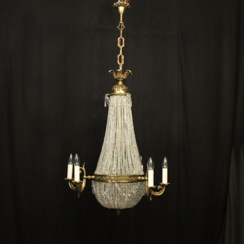 FRENCH 19TH CENTURY TENT WATERFALL ANTIQUE CHANDELIER - ADDITIONAL PHOTO 8