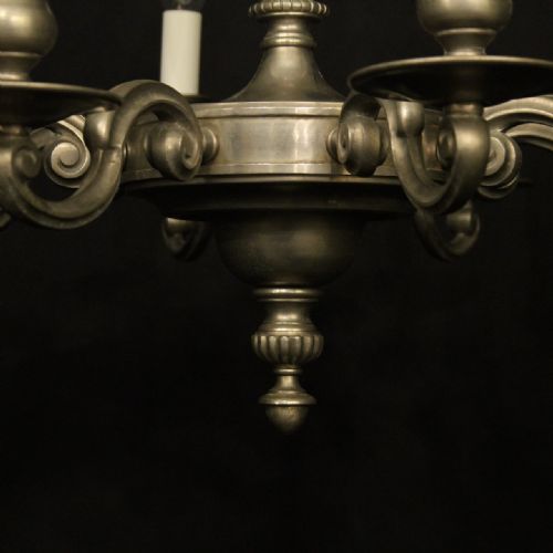 FRENCH SILVER PLATED 8 LIGHT CHANDELIER - ADDITIONAL PHOTO 8
