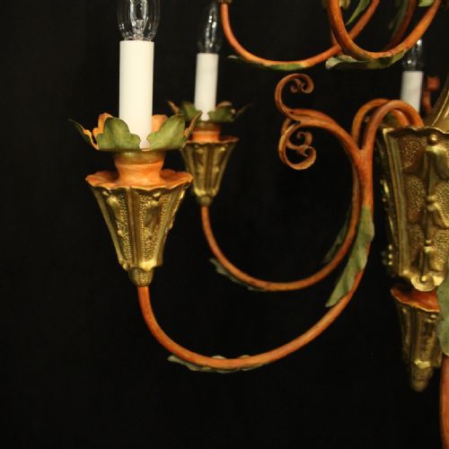 FLORENTINE 12 LIGHT LARGE GILTWOOD ANTIQUE CHANDELIER - ADDITIONAL PHOTO 3