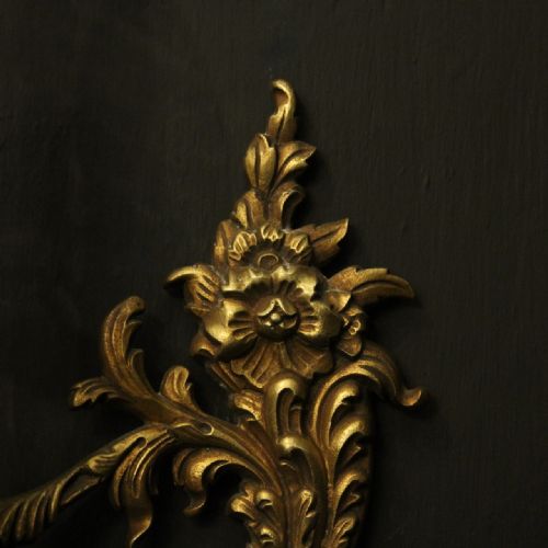 FRENCH PAIR OF GILDED BRONZE ANTIQUE WALL LIGHTS - ADDITIONAL PHOTO 4