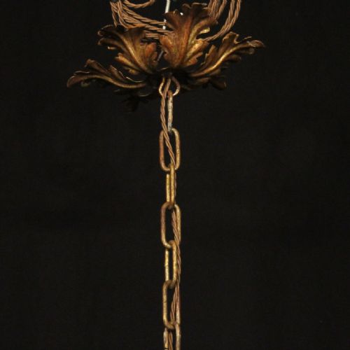 FLORENTINE 12 LIGHT POLYCHROME ANTIQUE CHANDELIER - ADDITIONAL PHOTO 9