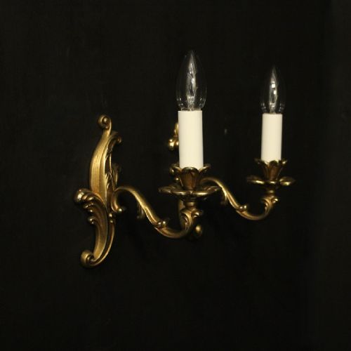 FRENCH GILDED BRONZE SINGLE ARM WALL LIGHTS - ADDITIONAL PHOTO 9