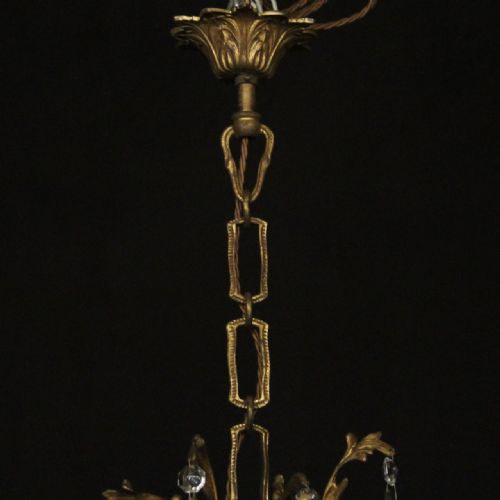 FRENCH GILDED CRYSTAL 12 LIGHT ANTIQUE CHANDELIER - ADDITIONAL PHOTO 9