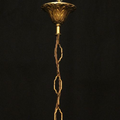 FRENCH TOLEWARE SINGLE LIGHT CHANDELIER - ADDITIONAL PHOTO 9