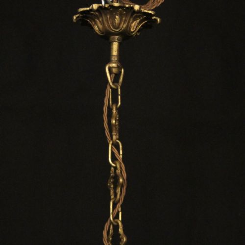 FRENCH GILDED CRYSTAL 7 LIGHT BIRDCAGE ANTIQUE CHANDELIER - ADDITIONAL PHOTO 9