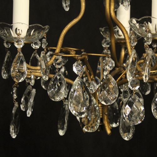 FRENCH GILDED 4 LIGHT BIRDCAGE CHANDELIER - ADDITIONAL PHOTO 3