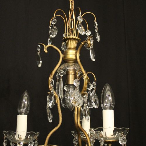 FRENCH GILDED 4 LIGHT BIRDCAGE CHANDELIER - ADDITIONAL PHOTO 7