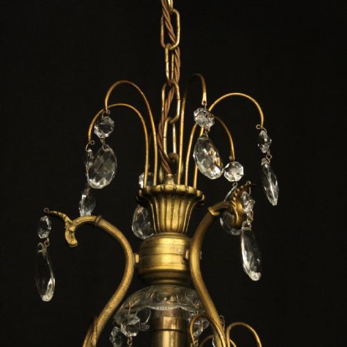 FRENCH GILDED 4 LIGHT BIRDCAGE CHANDELIER - ADDITIONAL PHOTO 8