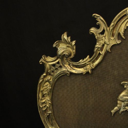FRENCH GILDED BRONZE ROCOCO ANTIQUE FIRESCREEN - ADDITIONAL PHOTO 9