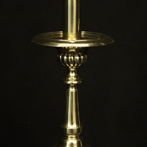 ENGLISH PAIR OF BRASS ANTIQUE TABLE LAMPS - ADDITIONAL PHOTO 5