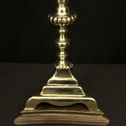 ENGLISH PAIR OF BRASS ANTIQUE TABLE LAMPS - ADDITIONAL PHOTO 7