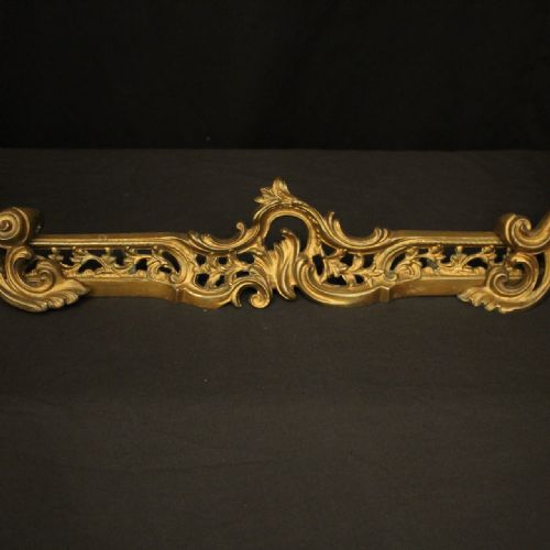 FRENCH 19TH CENTURY GILDED BRONZE EXTENDABLE FIRE FENDER - ADDITIONAL PHOTO 4