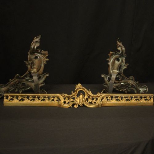 FRENCH 19TH CENTURY GILDED BRONZE EXTENDABLE FIRE FENDER - ADDITIONAL PHOTO 6