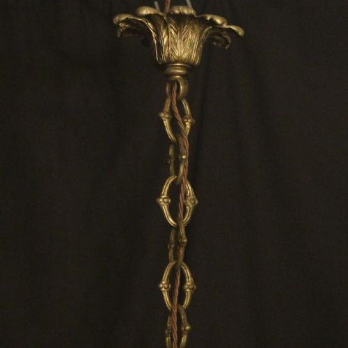 ENGLISH 19TH CENTURY BRONZE ANTIQUE HALL LANTERN - ADDITIONAL PHOTO 9