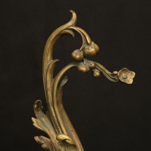 FRENCH 19TH CENTURY GILDED BRONZE EXTENDABLE FIRE FENDER - ADDITIONAL PHOTO 4