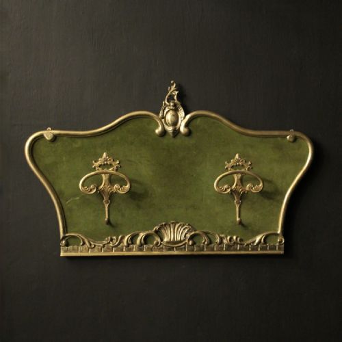 french gilded brass coat rack holder - CATEGORY: ANTIQUE MISCELLANEOUS - DATED 1930