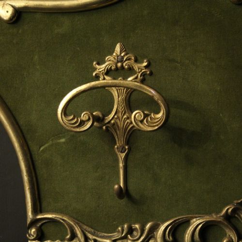 FRENCH GILDED BRASS COAT RACK HOLDER - ADDITIONAL PHOTO 2