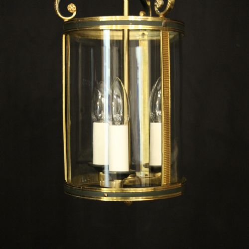 FRENCH EMPIRE TRIPLE LIGHT ANTIQUE LANTERN - ADDITIONAL PHOTO 1