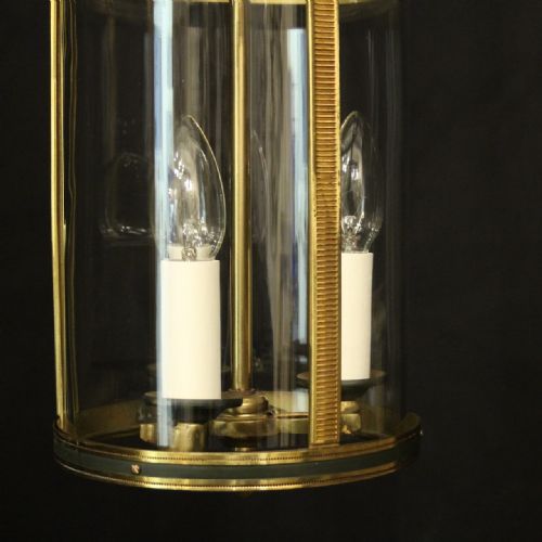 FRENCH EMPIRE TRIPLE LIGHT ANTIQUE LANTERN - ADDITIONAL PHOTO 7