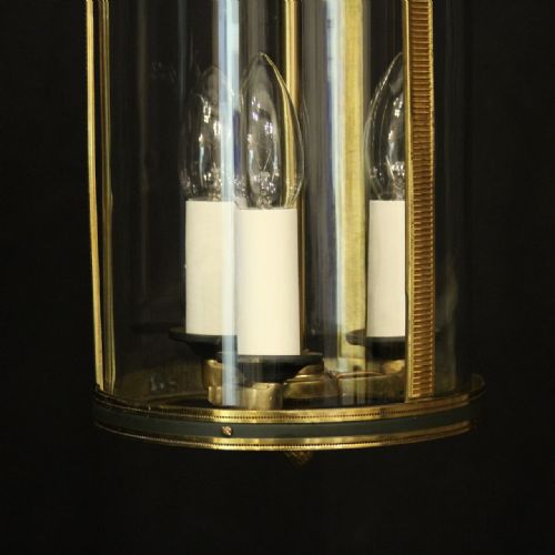 FRENCH EMPIRE TRIPLE LIGHT ANTIQUE LANTERN - ADDITIONAL PHOTO 8