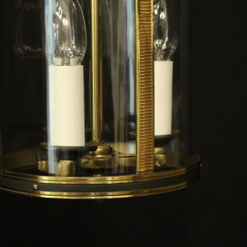 FRENCH EMPIRE TRIPLE LIGHT ANTIQUE LANTERN - ADDITIONAL PHOTO 9