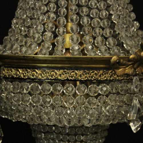 FRENCH 19TH CENTURY TENT WATERFALL ANTIQUE CHANDELIER - ADDITIONAL PHOTO 2