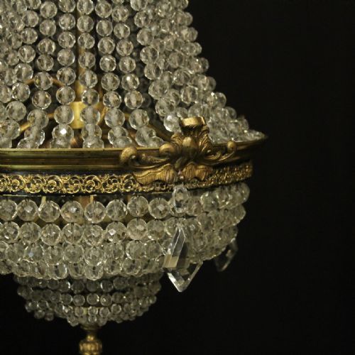 FRENCH 19TH CENTURY TENT WATERFALL ANTIQUE CHANDELIER - ADDITIONAL PHOTO 5
