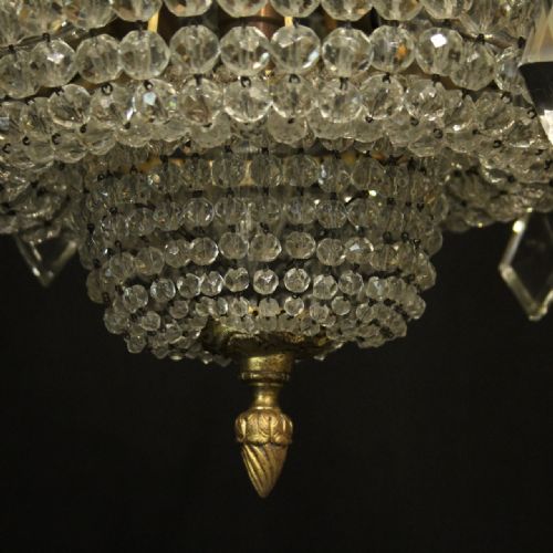 FRENCH 19TH CENTURY TENT WATERFALL ANTIQUE CHANDELIER - ADDITIONAL PHOTO 6