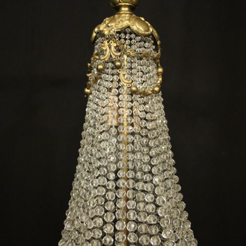 FRENCH 19TH CENTURY TENT WATERFALL ANTIQUE CHANDELIER - ADDITIONAL PHOTO 7