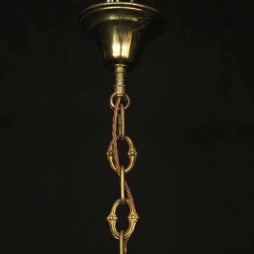 FRENCH GILDED BRONZE CRYSTAL 6 LIGHT ANTIQUE CHANDELIER - ADDITIONAL PHOTO 9