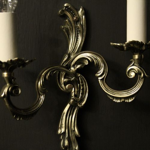 FRENCH PAIR OF REPOLISHED BRASS ANTIQUE WALL LIGHTS - ADDITIONAL PHOTO 5
