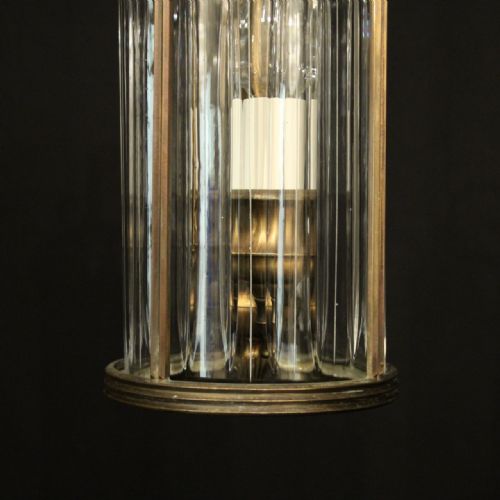 ENGLISH SET OF 3 BRONZE ANTIQUE HALL LANTERNS - ADDITIONAL PHOTO 4