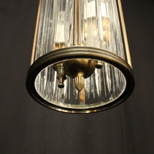 ENGLISH SET OF 3 BRONZE ANTIQUE HALL LANTERNS - ADDITIONAL PHOTO 6