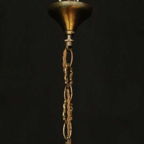 ENGLISH SET OF 3 BRONZE ANTIQUE HALL LANTERNS - ADDITIONAL PHOTO 9