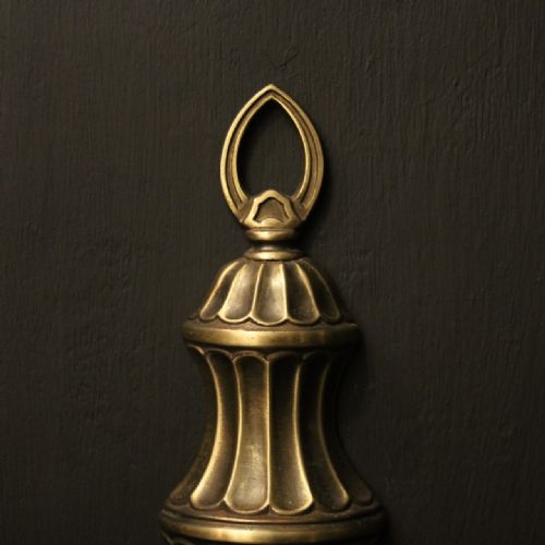 FRENCH PAIR OF FADED BRASS TWIN ARM WALL LIGHTS - ADDITIONAL PHOTO 3
