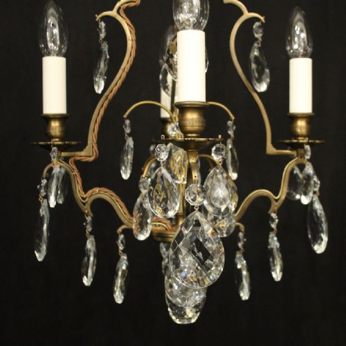 FRENCH GILDED 4 LIGHT BIRDCAGE CHANDELIER - ADDITIONAL PHOTO 2