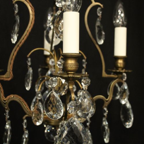 FRENCH GILDED 4 LIGHT BIRDCAGE CHANDELIER - ADDITIONAL PHOTO 3