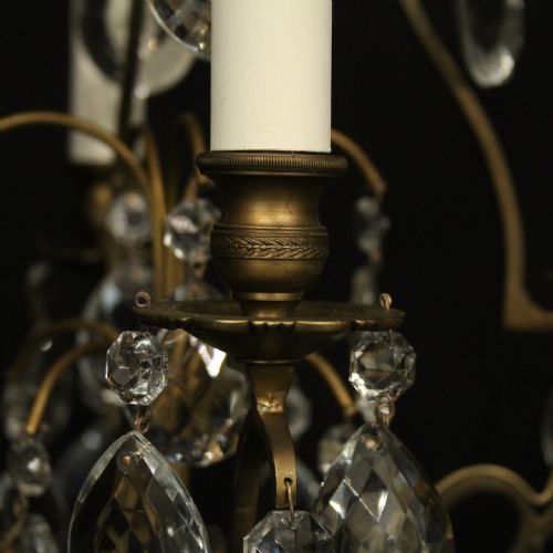 FRENCH GILDED 4 LIGHT BIRDCAGE CHANDELIER - ADDITIONAL PHOTO 5