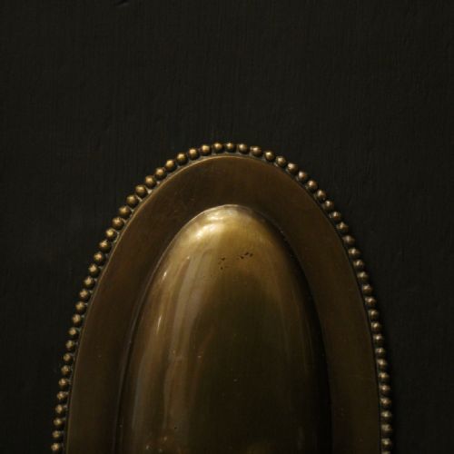 ENGLISH PAIR OF BRASS TWIN ARM ANTIQUE WALL LIGHTS - ADDITIONAL PHOTO 8