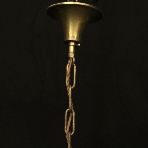 FRENCH CRYSTAL 5 LIGHT ANTIQUE CHANDELIER - ADDITIONAL PHOTO 9