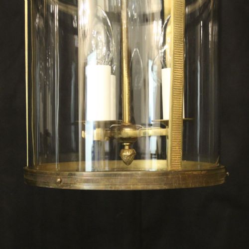 FRENCH PAIR OF CONVEX TRIPLE LIGHT ANTIQUE LANTERNS - ADDITIONAL PHOTO 8